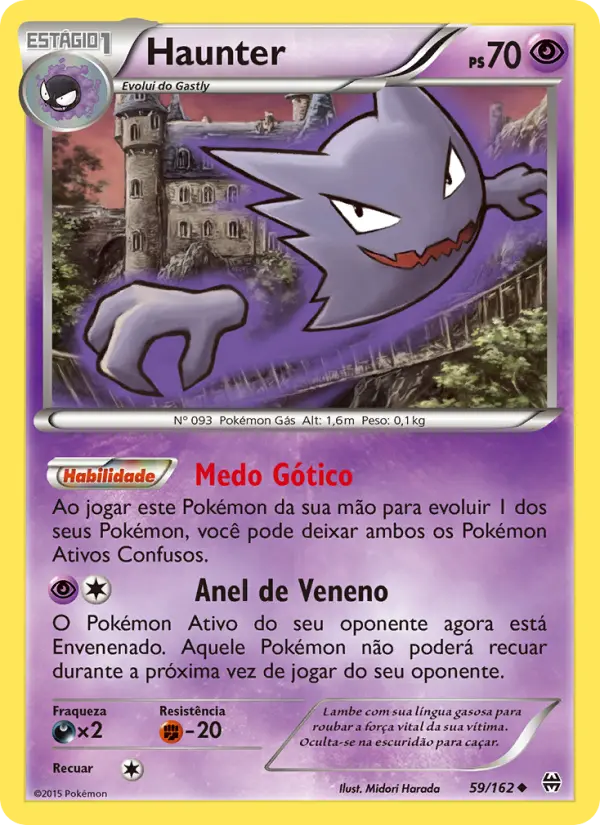 Carta Haunter, número 59/162 da coleção Turbo Revolução