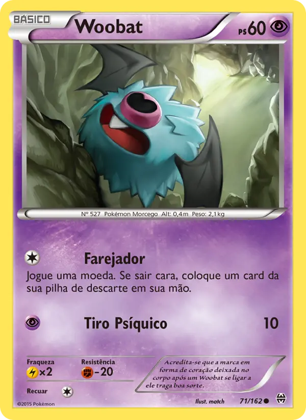 Carta Woobat, número 71/162 da coleção Turbo Revolução