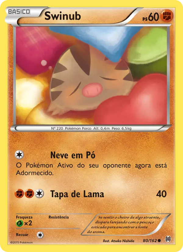 Carta Swinub, número 80/162 da coleção Turbo Revolução