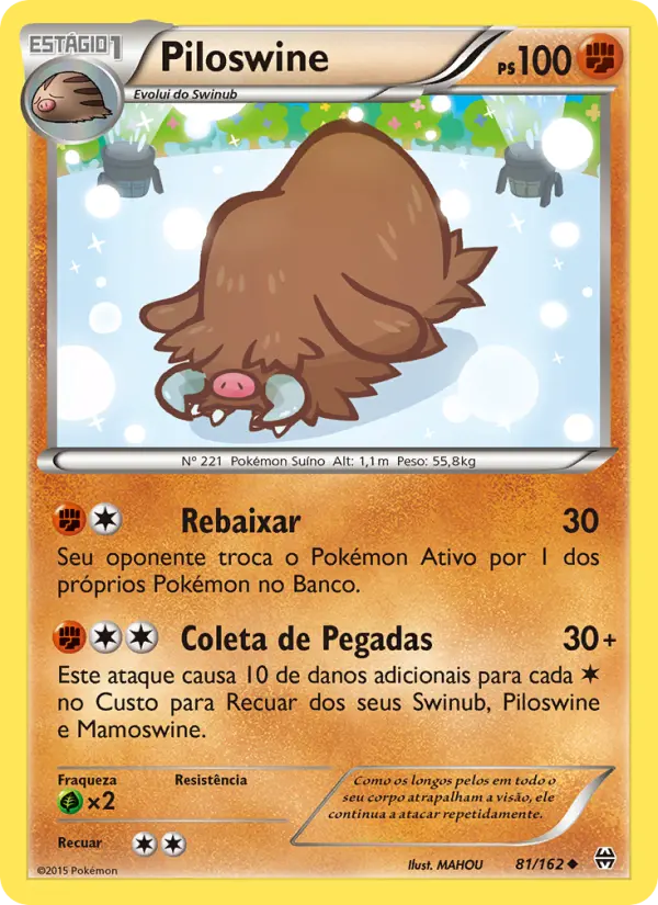 Carta Piloswine, número 81/162 da coleção Turbo Revolução