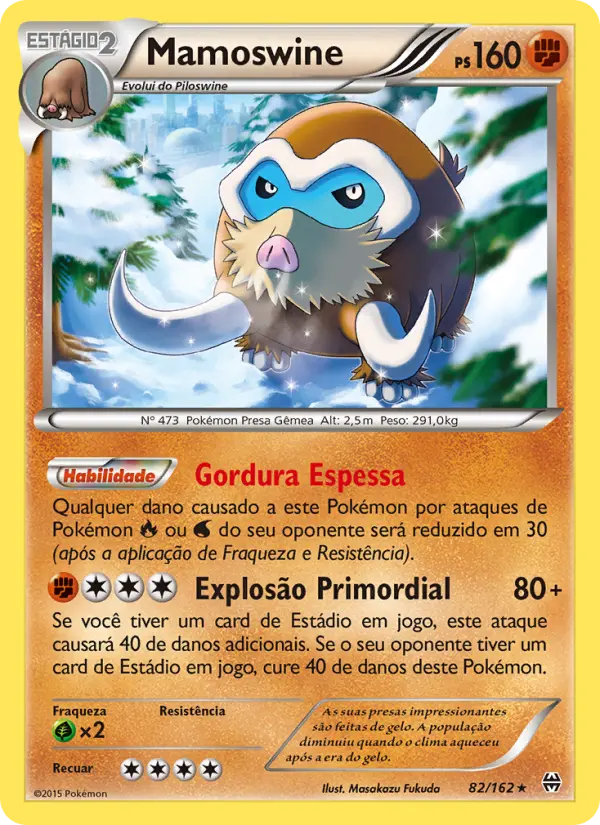 Carta Mamoswine, número 82/162 da coleção Turbo Revolução