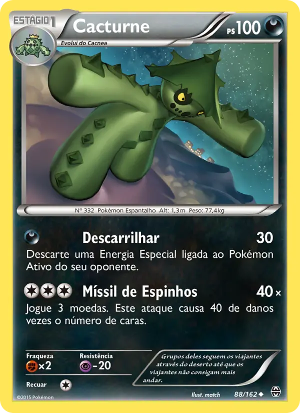 Carta Cacturne, número 88/162 da coleção Turbo Revolução