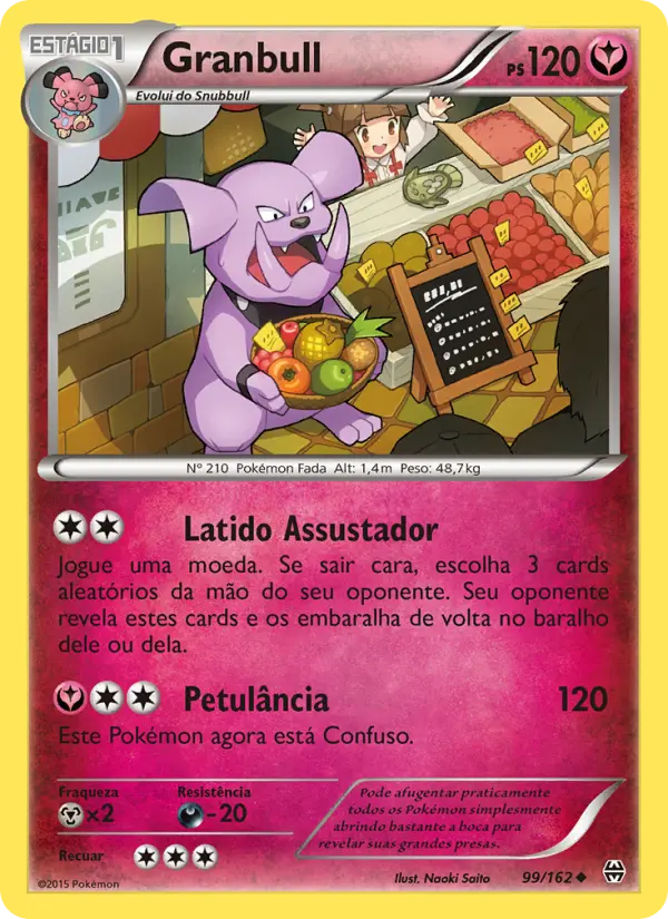 Carta Granbull, número 99/162 da coleção Turbo Revolução