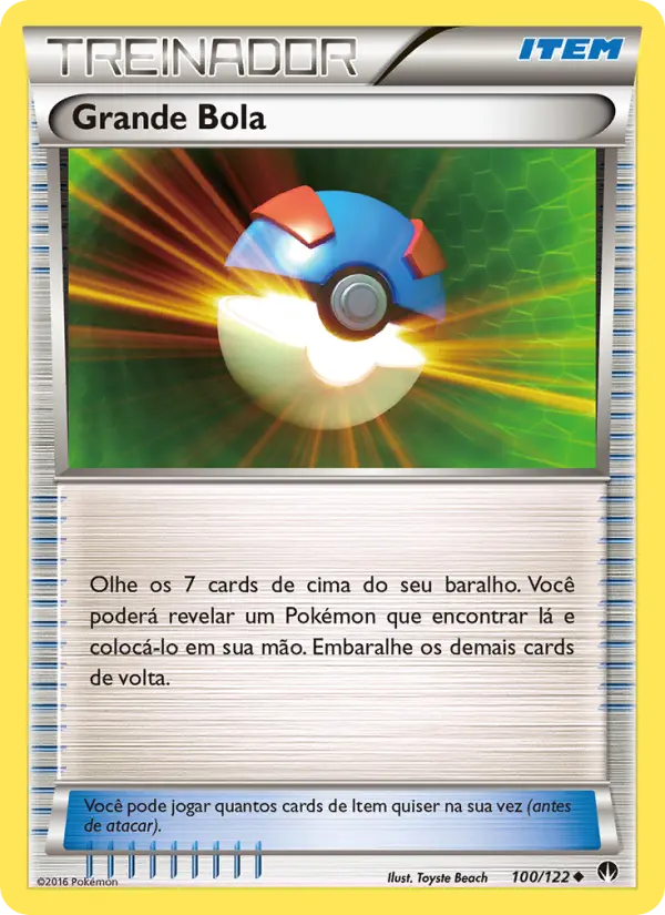 Carta Grande Bola, número 100/122 da coleção Turbo Colisão