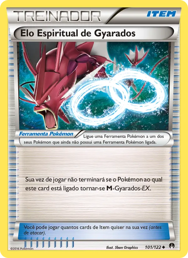 Carta Elo Espiritual de Gyarados, número 101/122 da coleção Turbo Colisão