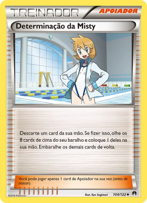 Carta Determinação da Misty, número 104/122 da coleção Turbo Colisão