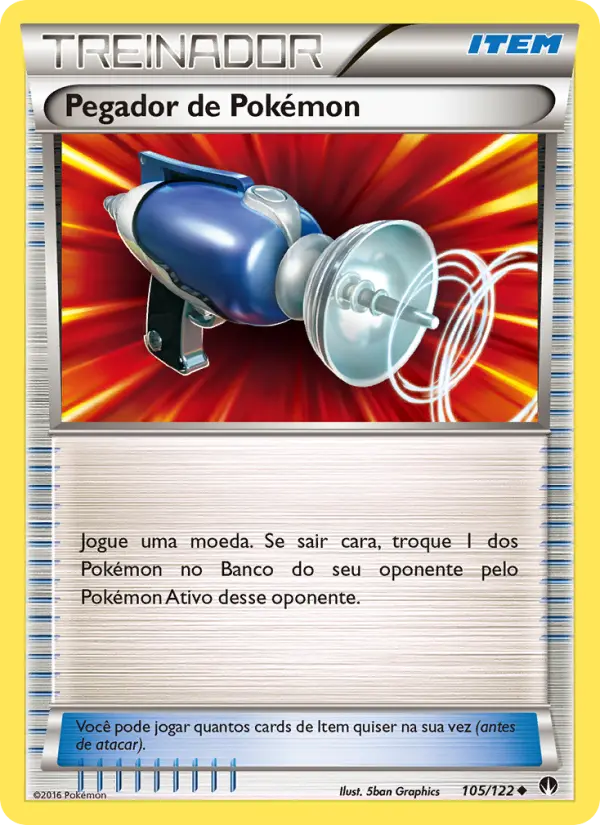 Carta Pegador de Pokémon, número 105/122 da coleção Turbo Colisão