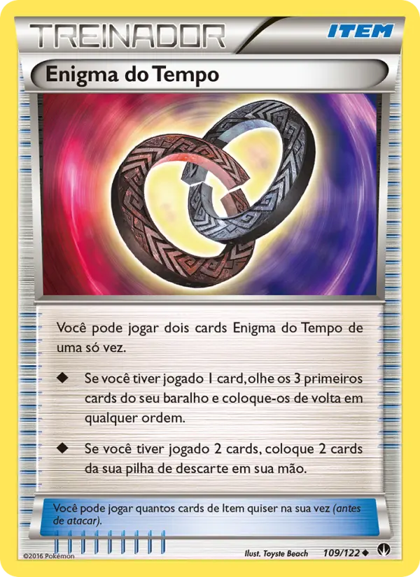 Carta Enigma do Tempo, número 109/122 da coleção Turbo Colisão