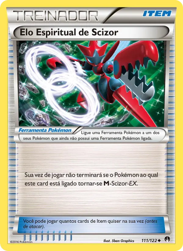 Carta Elo Espiritual de Scizor, número 111/122 da coleção Turbo Colisão