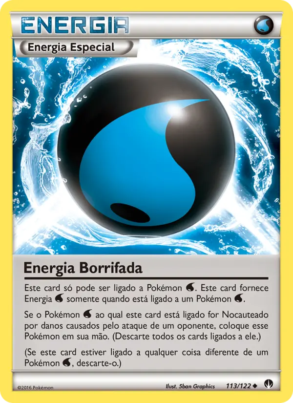 Carta Energia Borrifada, número 113/122 da coleção Turbo Colisão