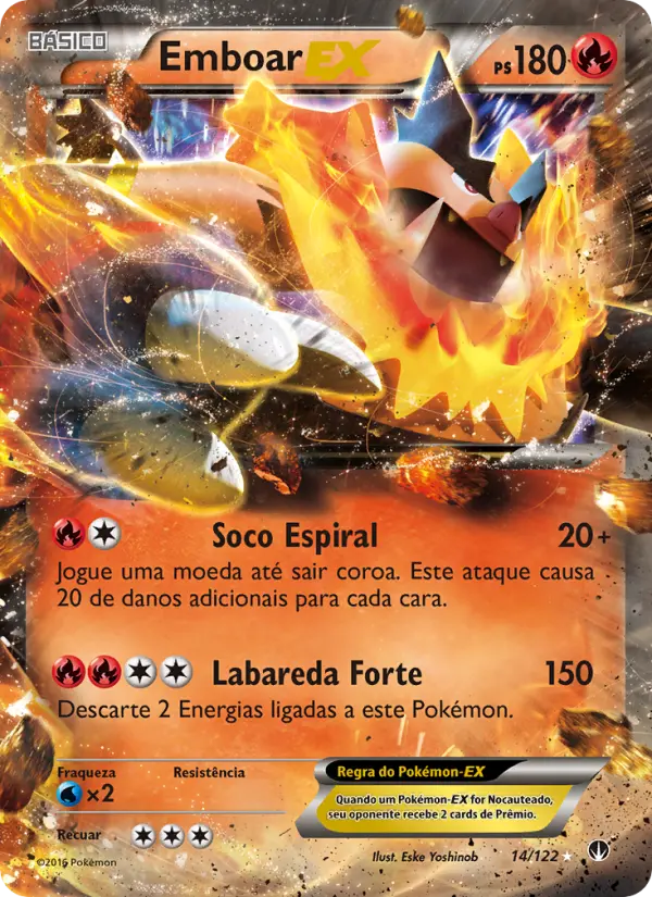 Carta Emboar EX, número 14/122 da coleção Turbo Colisão