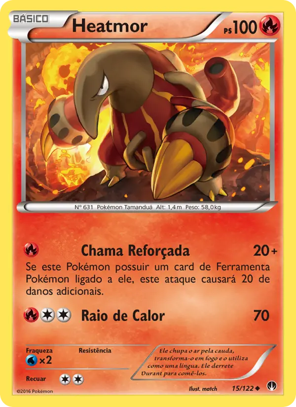 Carta Heatmor, número 15/122 da coleção Turbo Colisão