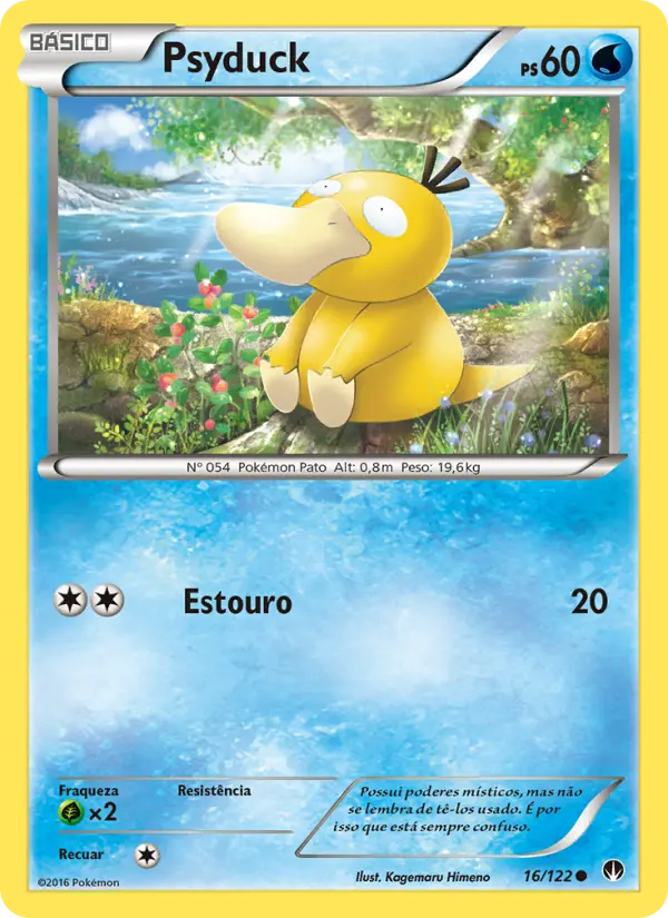 Carta Psyduck, número 16/122 da coleção Turbo Colisão