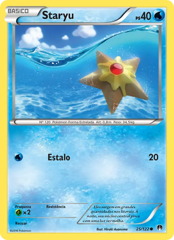 Carta Staryu, número 25/122 da coleção Turbo Colisão