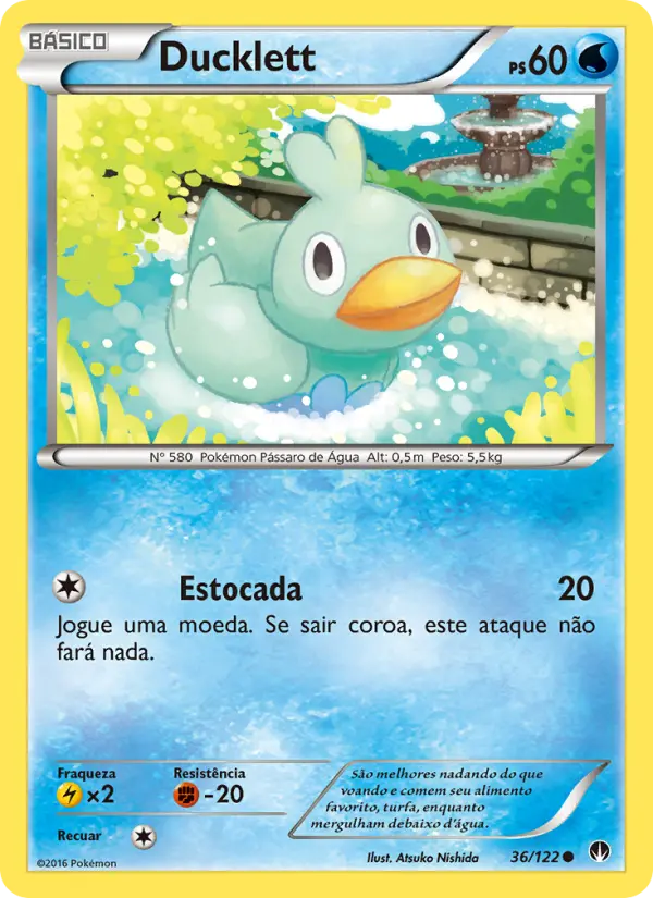 Carta Ducklett, número 36/122 da coleção Turbo Colisão