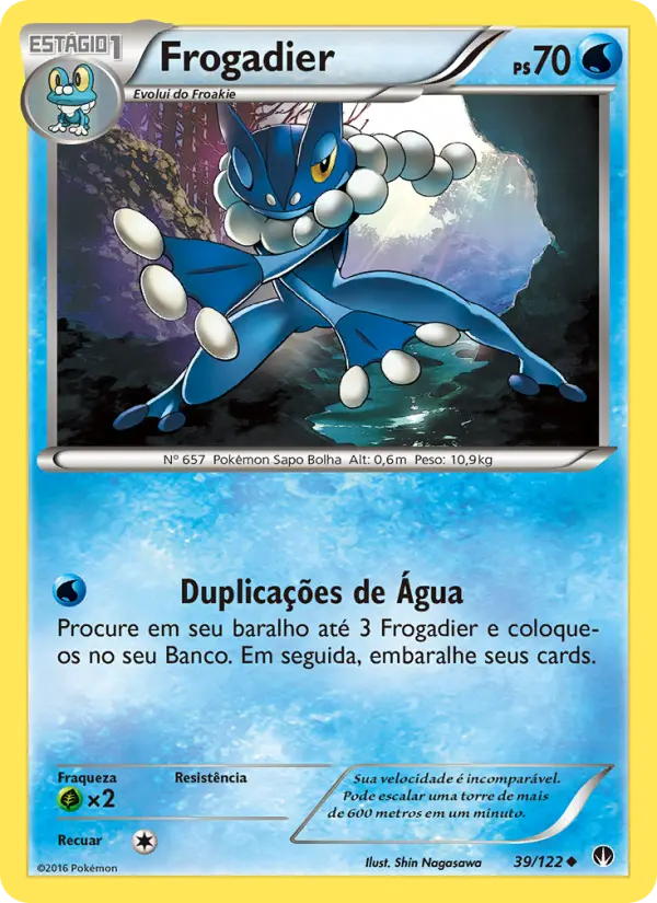 Carta Frogadier, número 39/122 da coleção Turbo Colisão