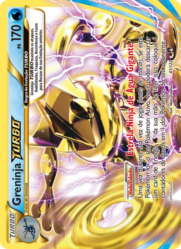 Carta Greninja TURBO, número 41/122 da coleção Turbo Colisão