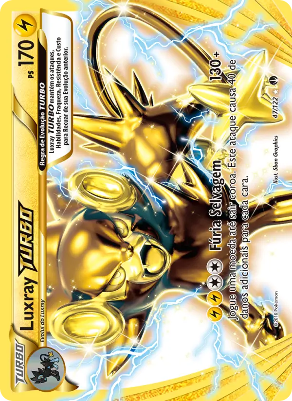 Carta Luxray TURBO, número 47/122 da coleção Turbo Colisão