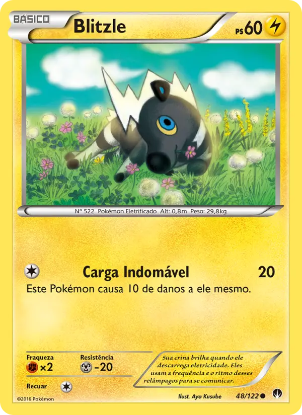 Carta Blitzle, número 48/122 da coleção Turbo Colisão