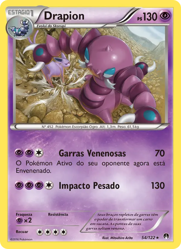 Carta Drapion, número 54/122 da coleção Turbo Colisão