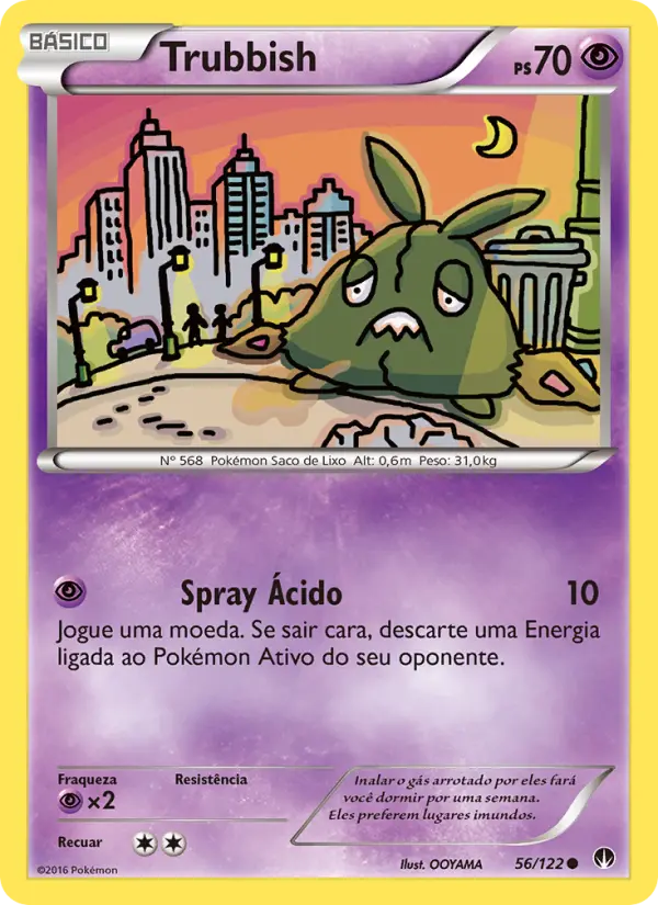 Carta Trubbish, número 56/122 da coleção Turbo Colisão