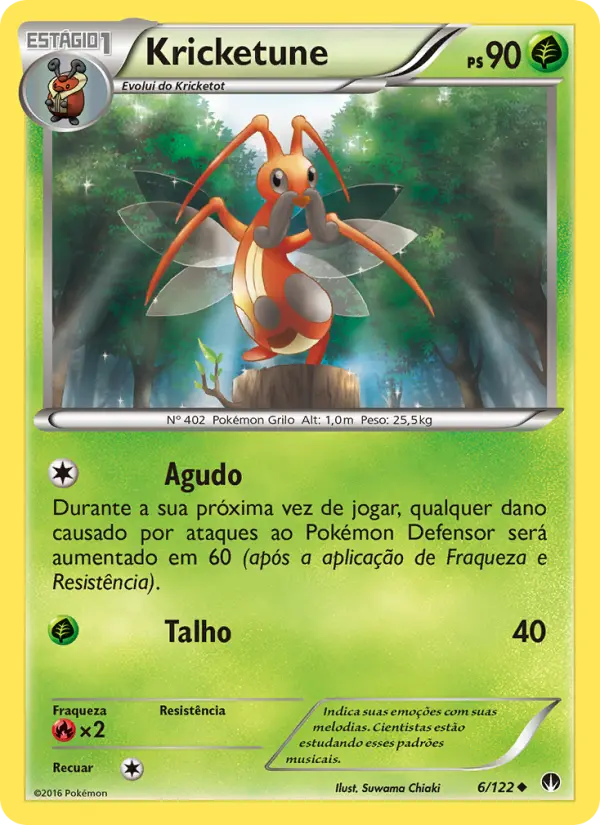 Carta Kricketune, número 6/122 da coleção Turbo Colisão