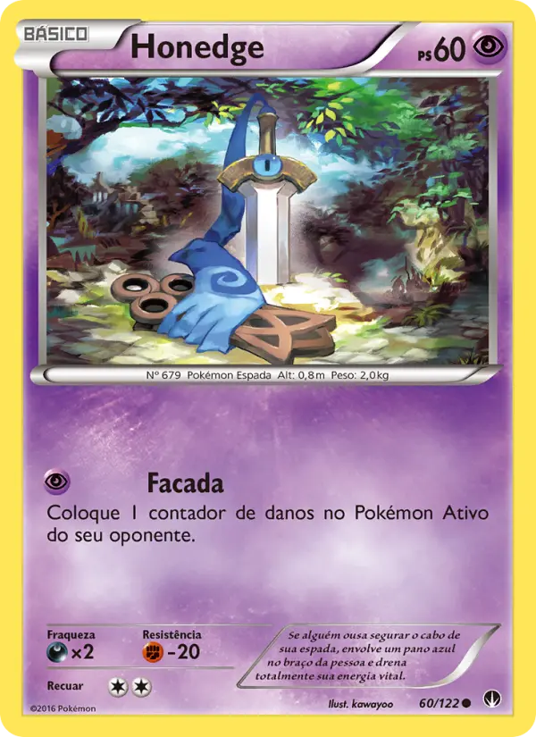 Carta Honedge, número 60/122 da coleção Turbo Colisão