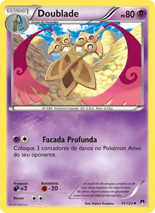 Carta Doublade, número 61/122 da coleção Turbo Colisão