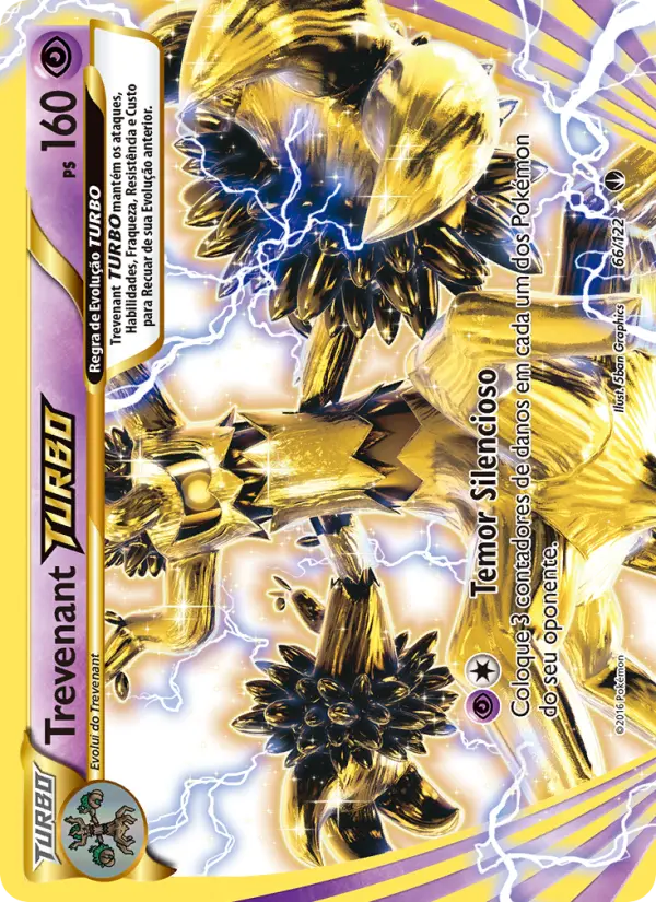 Carta Trevenant TURBO, número 66/122 da coleção Turbo Colisão