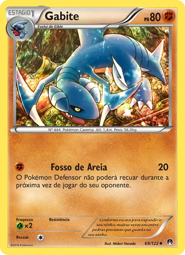 Carta Gabite, número 69/122 da coleção Turbo Colisão