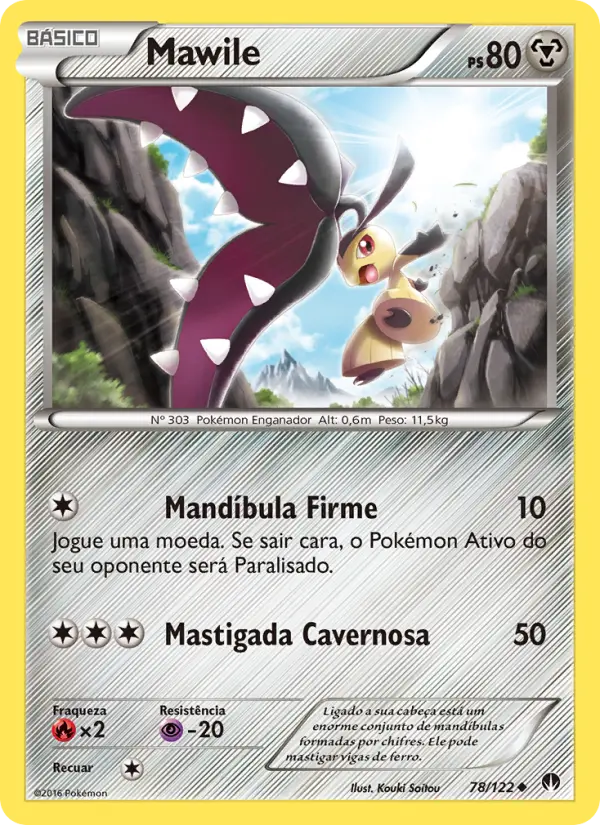 Carta Mawile, número 78/122 da coleção Turbo Colisão