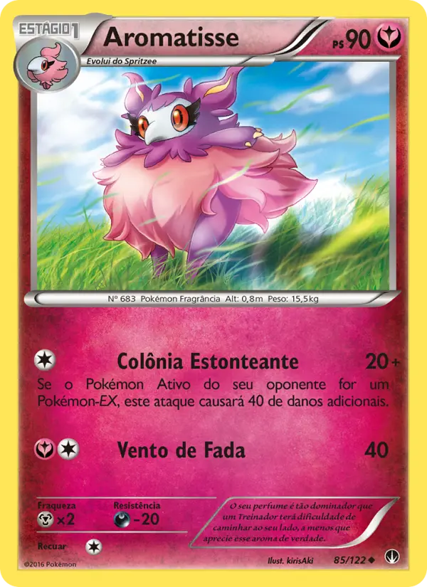Carta Aromatisse, número 85/122 da coleção Turbo Colisão
