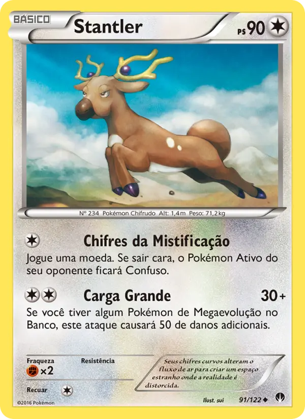 Carta Stantler, número 91/122 da coleção Turbo Colisão