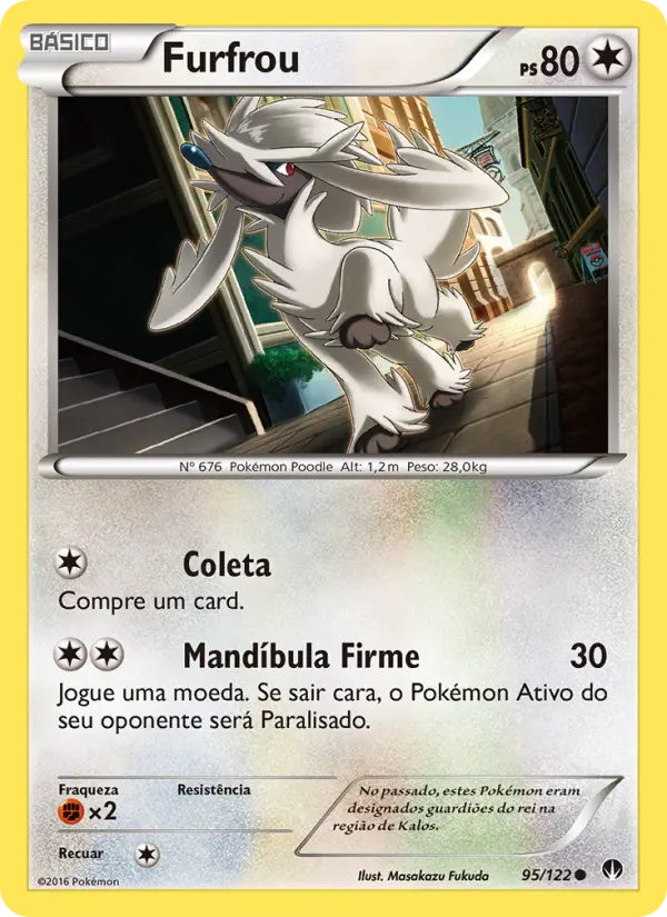 Carta Furfrou, número 95/122 da coleção Turbo Colisão