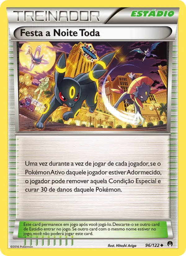 Carta Festa a Noite Toda, número 96/122 da coleção Turbo Colisão